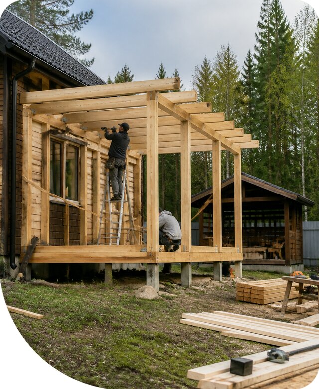 Строительство пристроек и построек на участке в Устях-Лабинске